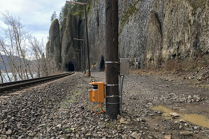 LiDAR technology is being tested to scan for objects on top of the track.